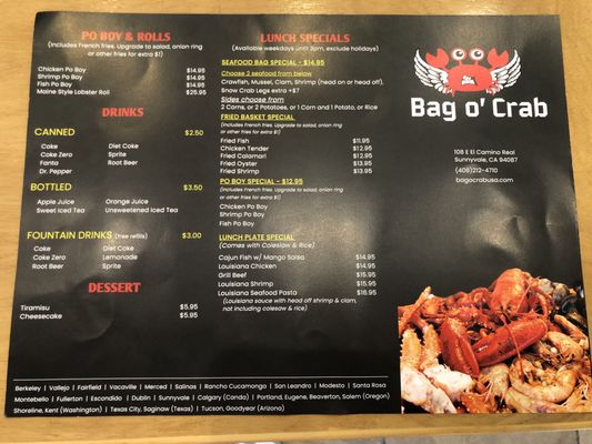 Menu photo 5 Bag O Crab Sunnyvale, CA