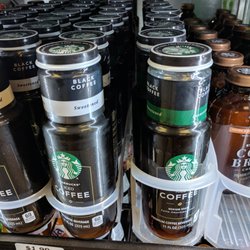 Chevron - vegan starbucks black iced coffee unsweetened or sweetened