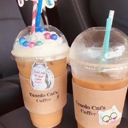 Madagascar vanilla latte and Iced Americano