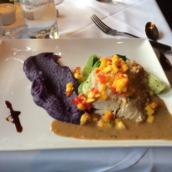 Chart House - Mahi with peanut sauce and PURPLE mashed sweet potatoes mmmm - Seafood Near Me - Monterey, California Chart House - Mahi with peanut sauce and PURPLE mashed sweet potatoes mmmm - Seafood Near Me - Monterey, California