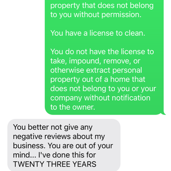Andrea's quality cleaning service - The new screenshot of her text that I just received - Landscaping Near Me - Brewster, Massachusetts Andrea's quality cleaning service - The new screenshot of her text that I just received - Landscaping Near Me - Brewster, Massachusetts