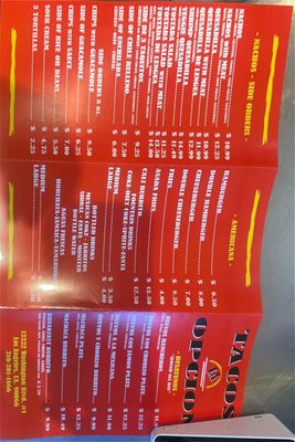 Menu photo 3 Tacos La Opcion Los Angeles, CA