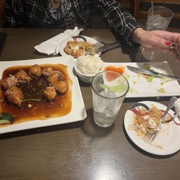 Sesame Chicken, White Rice, Sesame Chicken, White Rice,