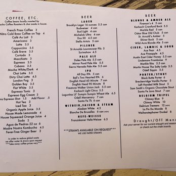 Eloise - Drink Menu Page 2 2022 - Cafes Near Me - El Paso, Texas
