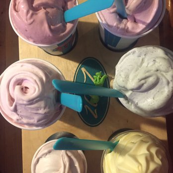 Zipz - Raspberry, dole whip, mint chocolate chip and peanut butter and jelly - really couldn't taste the jelly - Hot Dogs Near Me - Garden City, Utah