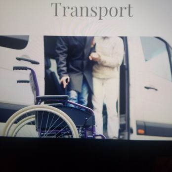Aable care medical transport - Non Emergency Medical Transportation representative assisting Senior Citizen out of a wheelchair accessible white van - Medical Transportation Near Me Aable care medical transport - Non Emergency Medical Transportation representative assisting Senior Citizen out of a wheelchair accessible white van - Medical Transportation Near Me