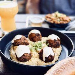 The Libation Lodge- South Lake Brewing - Crawfish hushpuppies. Highly recommend!