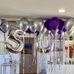 Balloony Tunes Party Center - 50th Birthday 50 Balloons + 5-0