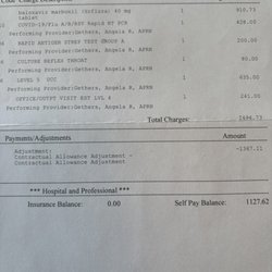 Children's Mercy Blue Valley - Itemized receipt of charges received.