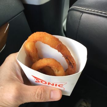 Sonic Drive-In - Onion rings cost 75 cents per ring. - Burgers Near Me - Peabody, Massachusetts