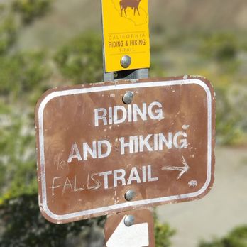 Hellhole Canyon - Don't know why the arrow says to go left. Stay to the right and you'll be fine. We didn't do the defacing of this sign! - Hiking Near Me - Borrego Springs, California Hellhole Canyon - Don't know why the arrow says to go left. Stay to the right and you'll be fine. We didn't do the defacing of this sign! - Hiking Near Me - Borrego Springs, California