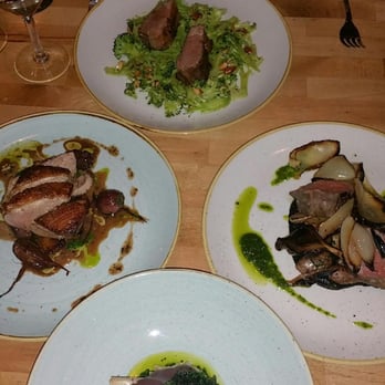 Kali Steak - 2nd round: lamb loin, beef tenderloin, yellowtail, duck breast (clockwise) - Steakhouses Near Me - Los Angeles, California Kali Steak - 2nd round: lamb loin, beef tenderloin, yellowtail, duck breast (clockwise) - Steakhouses Near Me - Los Angeles, California