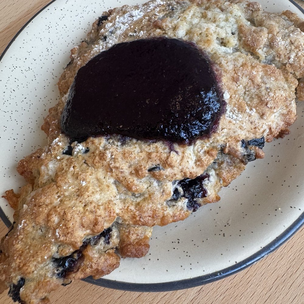 Blueberry scone, excellent