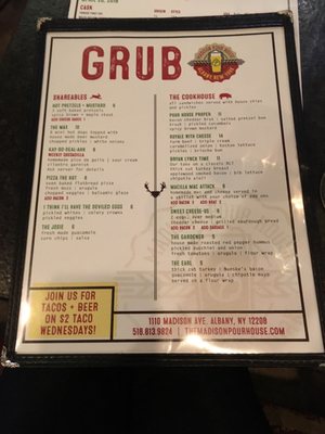 Menu photo 2 Madison Pour House Albany, NY