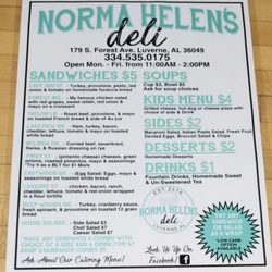 Norma Helen's Deli - Menu