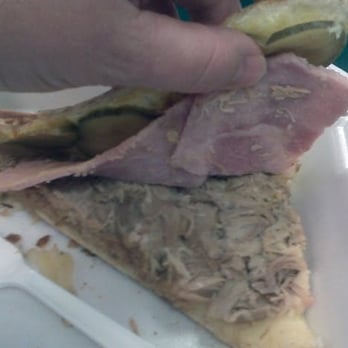 Maracas y Sabor - Can you see the delicious pulled pork? Ramon is NOT stingy with the ounces. Cuban pressed $5.50 - Sandwiches Near Me - El Paso, Texas Maracas y Sabor - Can you see the delicious pulled pork? Ramon is NOT stingy with the ounces. Cuban pressed $5.50 - Sandwiches Near Me - El Paso, Texas