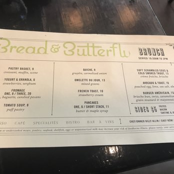 Bread & Butterfly - The menu - Breakfast & Brunch Near Me - Atlanta, Georgia