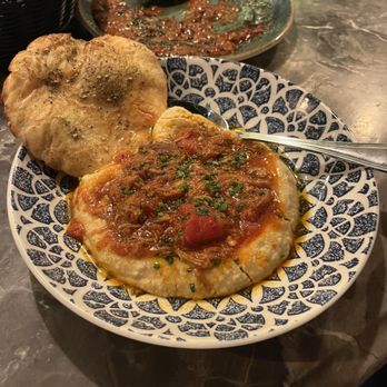 Aba - Spicy Lamb Ragu hummus - Mediterranean Near Me - Austin, Texas