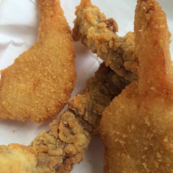 Lucky Wishbone - Sample of shrimp and steak finger, yummy! - Burgers Near Me - Tucson, Arizona