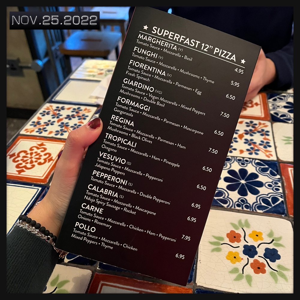 Pizza Union - Menu as-of 11/25/2022 - Pizza Near Me - London, XGL