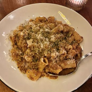 Milton's American Trattoria - Bolognese pasta ($33)-- rigatoni - Italian Near Me - Houston, Texas Milton's American Trattoria - Bolognese pasta ($33)-- rigatoni - Italian Near Me - Houston, Texas