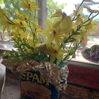 Hillbilly Hot Dogs - Why waste a spam can, they make the best vases. - Burgers Near Me - Lesage, West Virginia