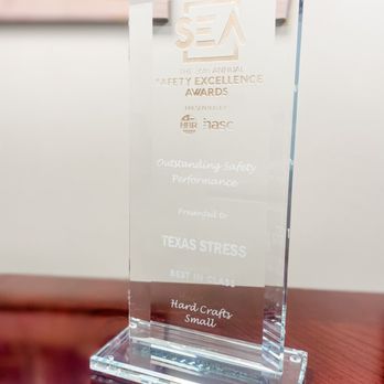 Texas Stress - Safety Excellence Award winner Texas Stress - Metal Fabricators Near Me - La Porte, Texas Texas Stress - Safety Excellence Award winner Texas Stress - Metal Fabricators Near Me - La Porte, Texas