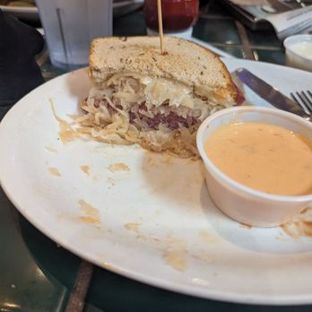 Hannah Flanagan's Pub - Reuben and the coleslaw that came with the fish and chips. - Pubs Near Me - Hendersonville, North Carolina