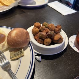 Fried okra (crispy - just how I like them ) Fried okra (crispy - just how I like them )