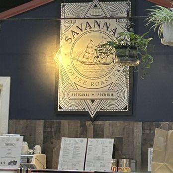 Savannah Coffee Roasters - The sign over the counter. - Coffee & Tea Near Me - Savannah, Georgia
