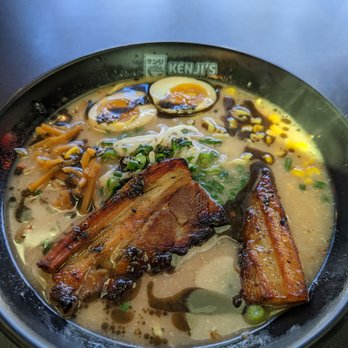 Kenji's - The Couve ramen, with soft boiled egg and pork belly - Ramen Near Me - Vancouver, Washington Kenji's - The Couve ramen, with soft boiled egg and pork belly - Ramen Near Me - Vancouver, Washington