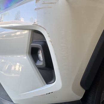 Prestige Auto Recon - Car bumper damage- Before - Mobile Dent Repair Near Me Prestige Auto Recon - Car bumper damage- Before - Mobile Dent Repair Near Me