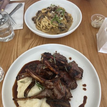 Luna Pasta e Dolci Take-Away - Lamb chop special with mashed potatoes and mushrooms The Golden Plate- truffle tortelloni - Pasta Shops Near Me - Miami, Florida