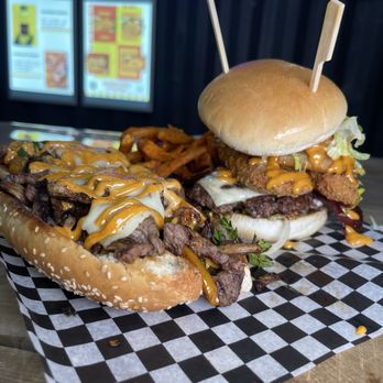 Happy Patty - Loaded Burger Turkish Style Steak Sandwich Sweet Potato Fries - Burgers Near Me - Toronto, Ontario Happy Patty - Loaded Burger Turkish Style Steak Sandwich Sweet Potato Fries - Burgers Near Me - Toronto, Ontario