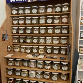 A Touch of German - a shelf of jars - Imported Food Near Me - Cullman, Alabama