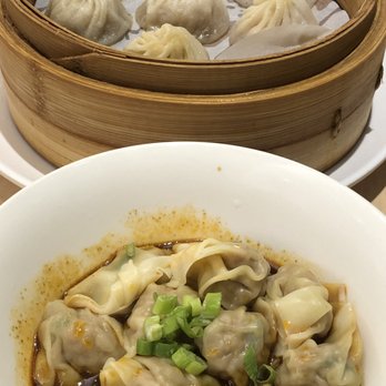 Xiao Long Bao - Shanghai wonton w/ spicy sauce ($10) + steamed crab meat & pork dumplings ($10.75) - Dim Sum Near Me - Markham, Ontario Xiao Long Bao - Shanghai wonton w/ spicy sauce ($10) + steamed crab meat & pork dumplings ($10.75) - Dim Sum Near Me - Markham, Ontario