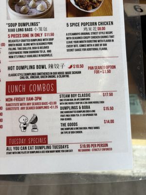 Menu photo 6 Steam Boys Madison, AL