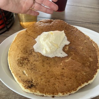 Hawaiian Style Cafe - Pancake!! Bigger than my head. They give you 2! - Hawaiian Near Me - Hilo, Hawaii
