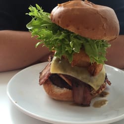 Dean's Diner - Horrifically overpriced double burger. Hard to eat, but tasty.