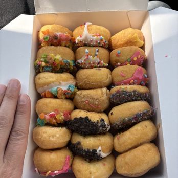 Lil' Funky Donuts - (hand for scale) - Donuts Near Me - Portland, Oregon Lil' Funky Donuts - (hand for scale) - Donuts Near Me - Portland, Oregon