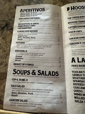 Menu photo 5 Sixth Street Dive Lafayette, IN
