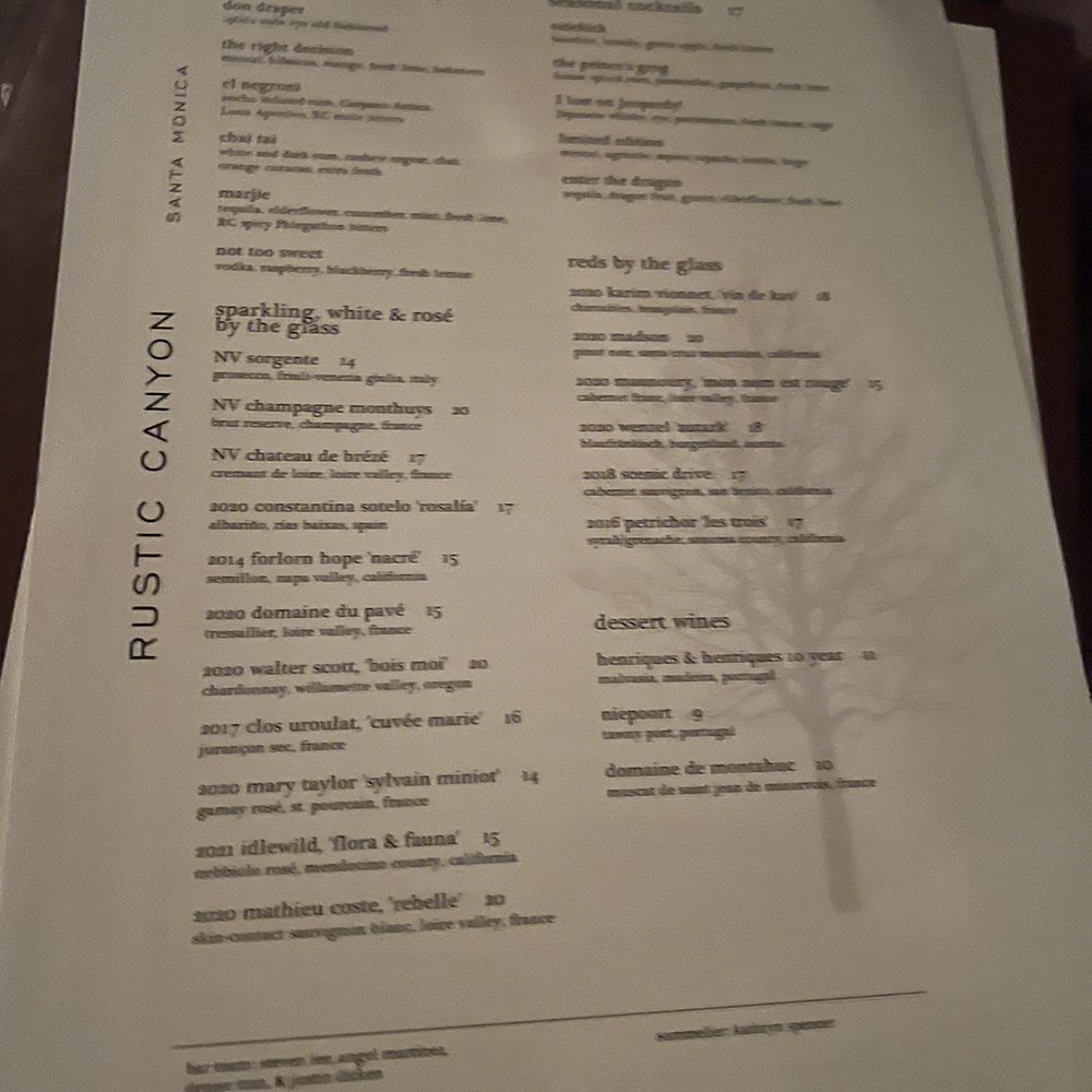 Rustic Canyon - Wine Bars Near Me - Santa Monica, California Rustic Canyon - Wine Bars Near Me - Santa Monica, California