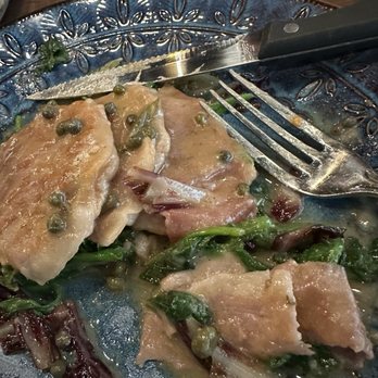 Rione Italian Restaurant - Veal and prosciutto over greens - Italian Near Me - Chico, California Rione Italian Restaurant - Veal and prosciutto over greens - Italian Near Me - Chico, California