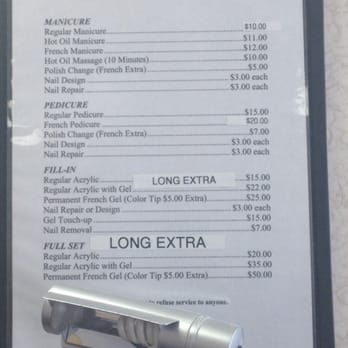 Nail Zone - There list of prices! They are so cheap! I love it - Nail Salons Near Me - Spring Valley, California Nail Zone - There list of prices! They are so cheap! I love it - Nail Salons Near Me - Spring Valley, California