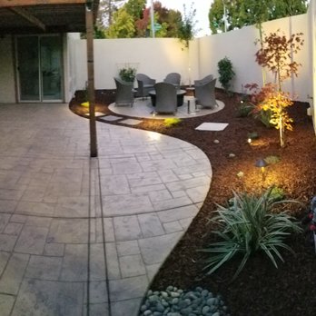 Alexander & Sons - Looking length-wise across new backyard - Masonry/Concrete Near Me - Campbell, California