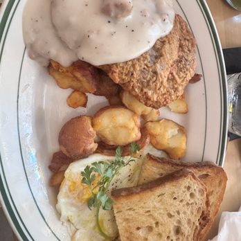 Madi - Chicken fried steak and eggs with sour dough toast - Breakfast & Brunch Near Me - San Diego, California