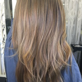 Heather Hein Styles - After : brown still prominent , with beautiful touches of blonde highlights / ombré effect (exactly what I wanted) - Hair Stylists Near Me - Irvine, California