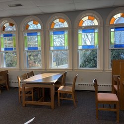 Portsmouth Free Public Library Assn - Painted glass