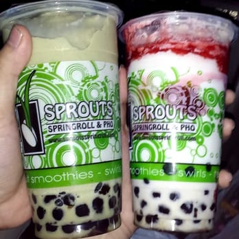 Sprout's Springroll & Pho - Matcha (green tea) and strawberry avalanche smoothie - Vietnamese Near Me - Arlington, Texas Sprout's Springroll & Pho - Matcha (green tea) and strawberry avalanche smoothie - Vietnamese Near Me - Arlington, Texas