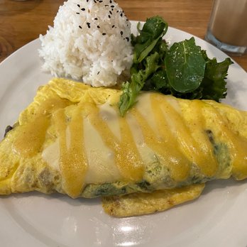 Egghead Cafe - Popeye Omelette with rice - Coffee & Tea Near Me - Honolulu, Hawaii Egghead Cafe - Popeye Omelette with rice - Coffee & Tea Near Me - Honolulu, Hawaii